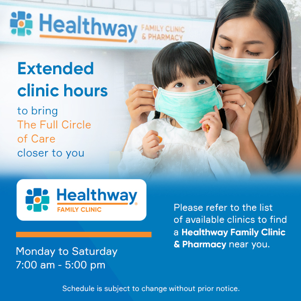 تويتر Healthway Philippines على تويتر We Ve Got Great News For Our Valued Clients Healthway Clinics Will Now Operate Under 𝗲𝘅𝘁𝗲𝗻𝗱𝗲𝗱 𝗰𝗹𝗶𝗻𝗶𝗰 𝗵𝗼𝘂𝗿𝘀 To Continue Bringing The Full Circle Of Care Closer