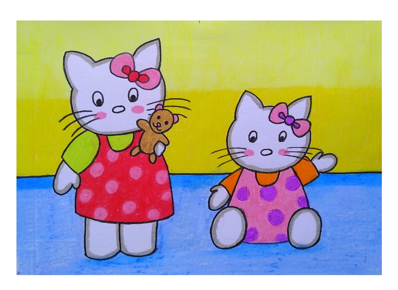 Hello Kitty Drawing - How To Draw Hello Kitty Step By Step