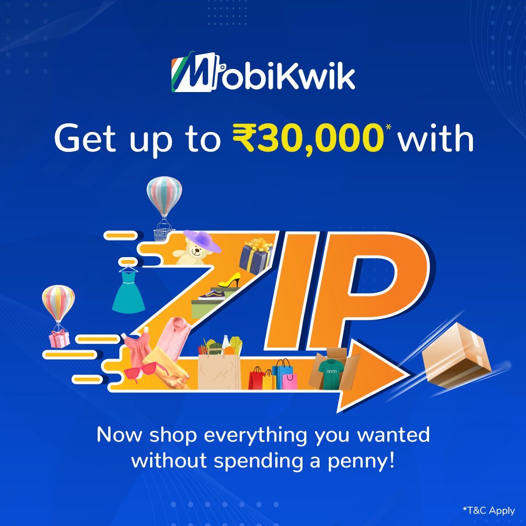 MobiKwik on X: Why stop when you can shop for all you want! 😍 Buy  everything and anything you want, from the comfort of your home and just pay  later. Activate MobiKwik