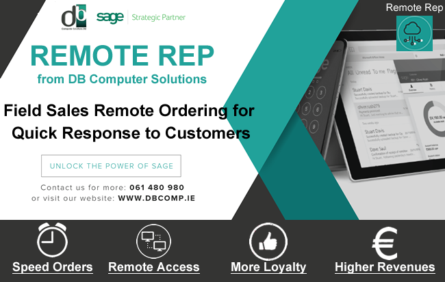 DB_Comp's tweet photo. #RemoteRep from DB Computer Solutions. Field #Sales Remote Ordering delivers quick response for more sales and #profits. Contact us 061 480 980 or go to https://t.co/bA7qsQtszv https://t.co/rMQwFTKaEh