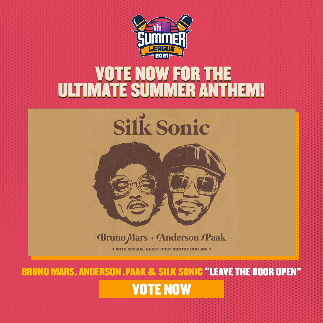 vh1india's tweet photo. Bruno fans! Stop, wait a minute...vote for ‘Leave The Door Open’ &amp; get your (uptown) funk on! ⚡ 

Like or retweet to vote. 

Like- 1 point 
Retweet - 3 points

#Vh1India #GetWithIt #Vh1SummerLeague #BrunoMars #AndersonPaak @BrunoMars @AndersonPaak  #LeaveTheDoorOpen https://t.co/62q7reg2yO