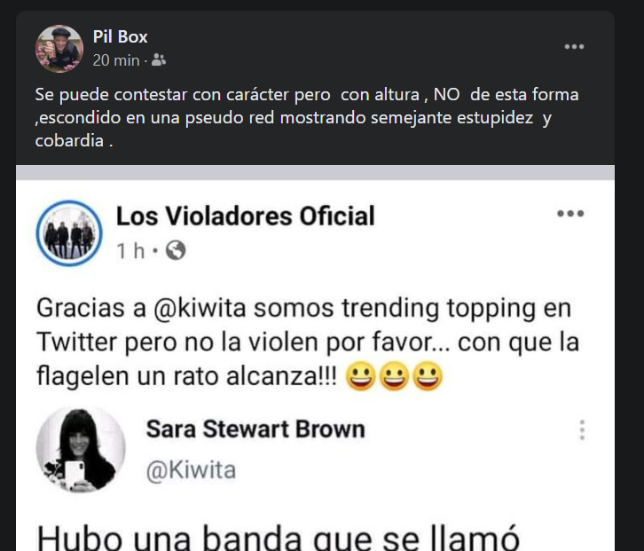 BlogAnti's tweet photo. @Kiwita Si mal no estoy la fanpage e instagram la maneja Stuka, Pil su vocalista publicó esto https://t.co/rdBxQjywcd