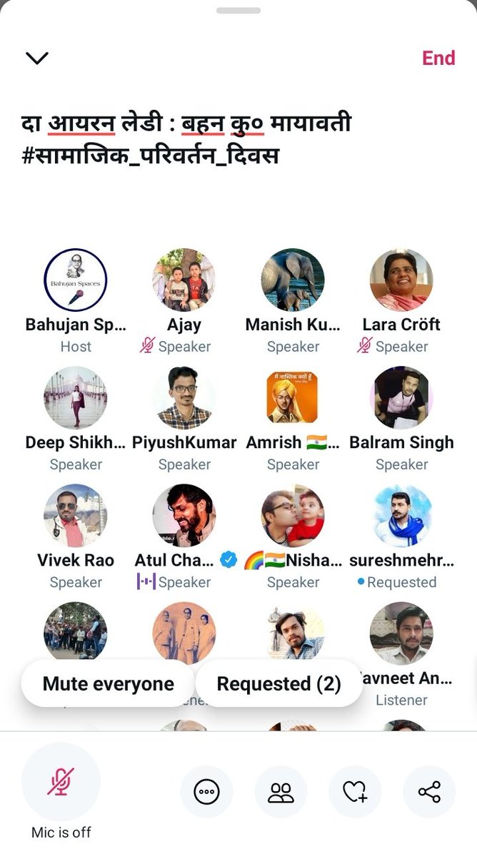 BahujanSpace's tweet photo. आज का स्पेस बेहद अच्छा रहा, बहुत से नए साथी भी जुड़े व लगभग सभी साथियो ने अपने विचार व्यक्त किये जिसमे की मुख्यतः @Kush_voice @DrLaxman_Yadav @BspJharkhand @BeechBazar जी ने भी अपने विचार साँझा किये इसके लिए आप सभी का आभार।
#सामाजिक_परिवर्तन_दिवस https://t.co/nMwQbrUZgE