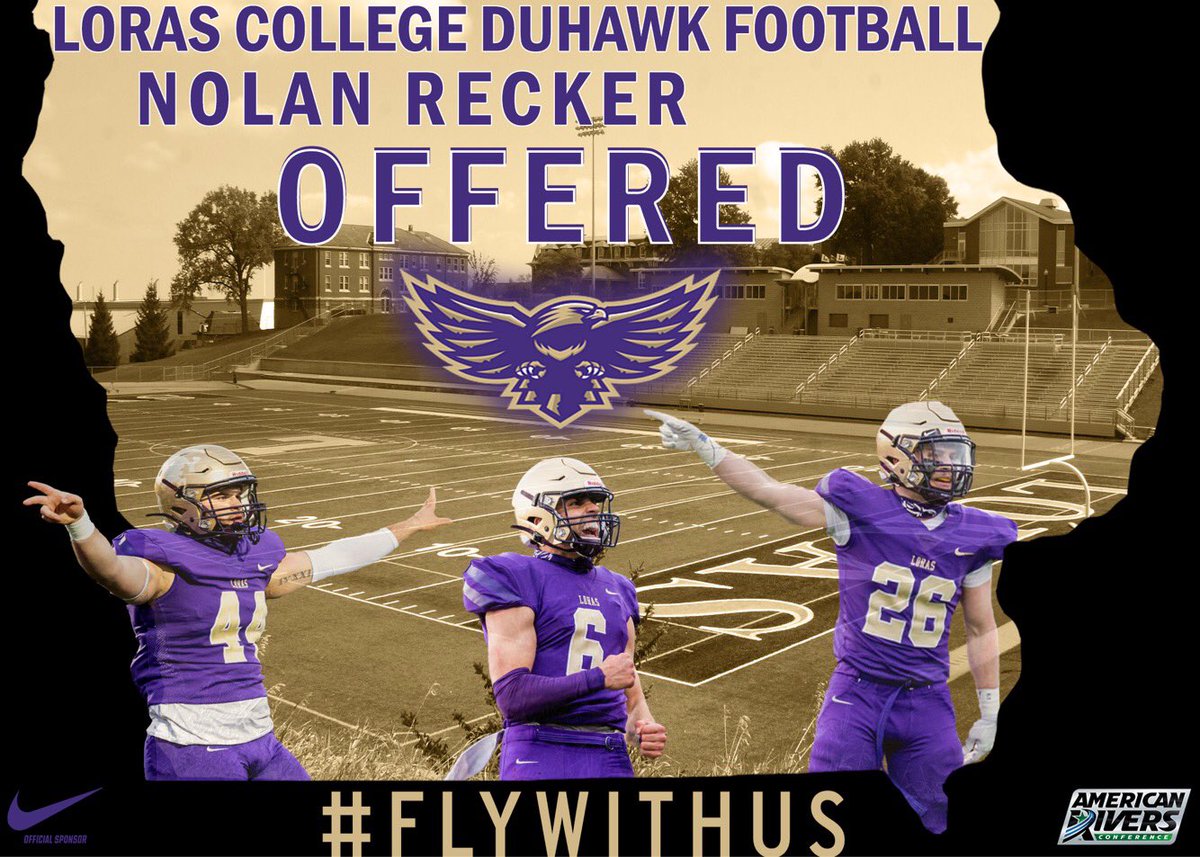 ReckerNolan's tweet photo. Thank you @LorasCollegeFB for the offer! https://t.co/5LlHJcm2LE