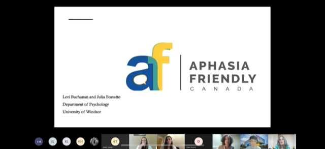 BrockUDALS's tweet photo. We learned so much about how we can reduce communication barriers for individuals with aphasia at this great talk. A fitting way to wrap-up Speech &amp; Hearing month. Thanks! @AphasiaCanada #communicateawareness. Our Speaker Series resumes in the fall. Stay tuned! https://t.co/QNNEKBmmN5