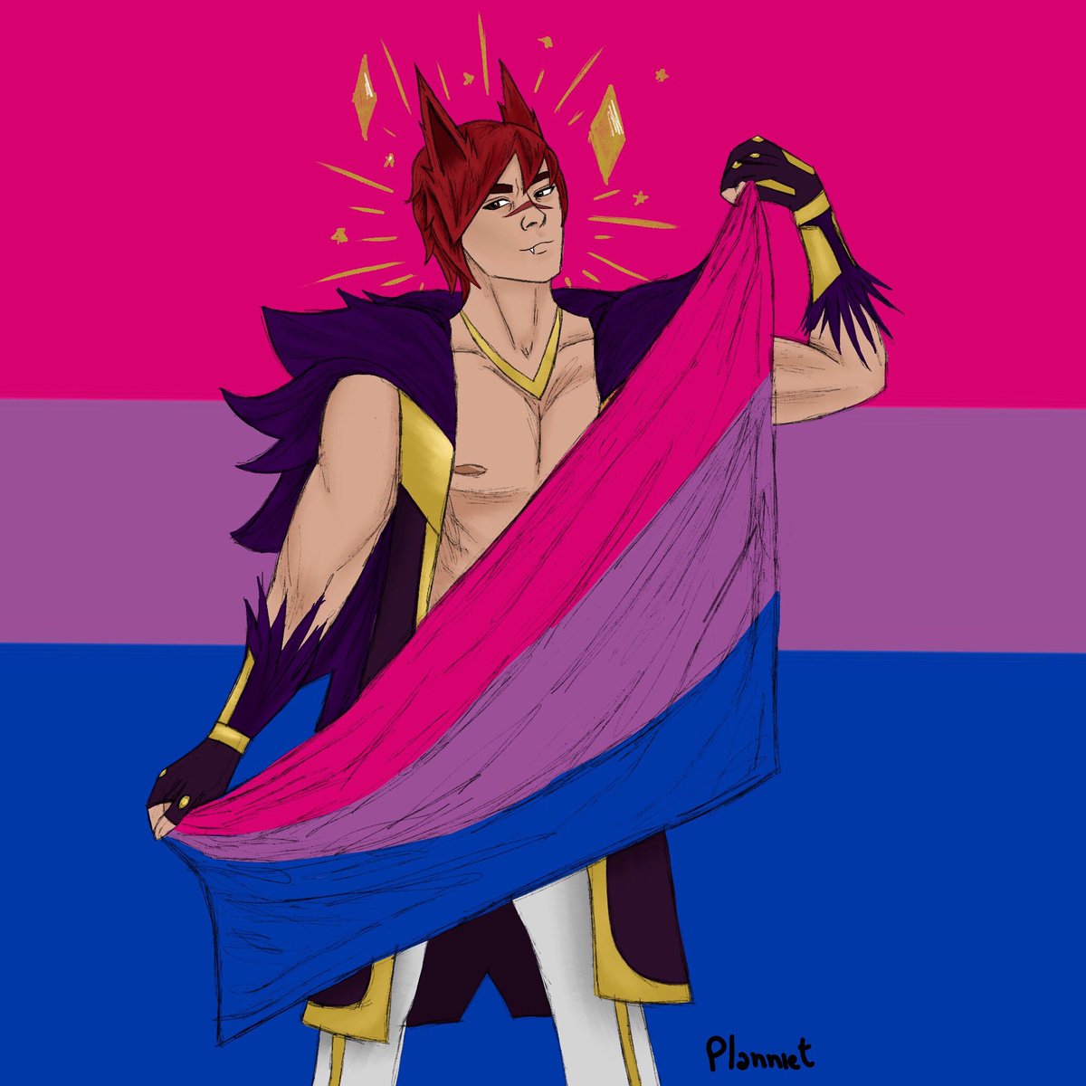 I manifest Bi Sett 

#LeagueOfLegendsFanart #LeagueOfLegends #ArtOfLegends #fanart #Sett #Lgbt #pride