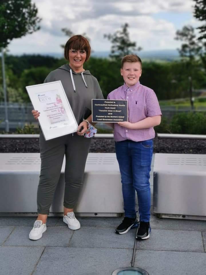 CHS_Show's tweet photo. Due to Covid19, Translink Ulster in Bloom 2019 awards were presented today to Bernie McKenna, Ulster in Bloom 2019 Community Champion and to the Eco Buddies, UIB Youth Award at @dungannonarts by the Chair of @MidUlster_DC and representatives from @Translink_NI &amp; @NI_LGA https://t.co/dbSlSMvL1L