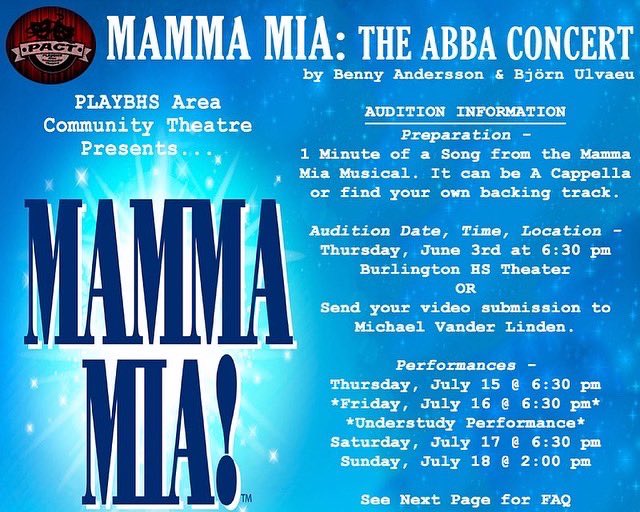 TODAYS THE DAY FOR AUDITIONS. Come see us at 6:30 pm or send in your video. If you’re on the fence about joining or haven’t had time to record, just send me a message and we’ll get you involved!