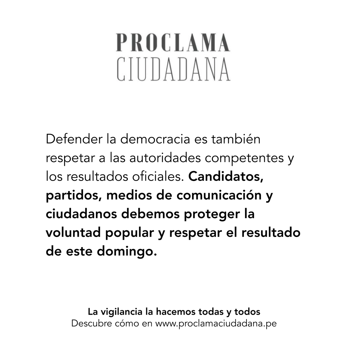 200_org's tweet photo. Defender la democracia es también respetar a las autoridades competentes y los resultados oficiales. Candidatos, partidos, medios de comunicación y ciudadanos debemos proteger la voluntad popular y respetar el resultado de este domingo. (4/5) https://t.co/okZp2O5rWN