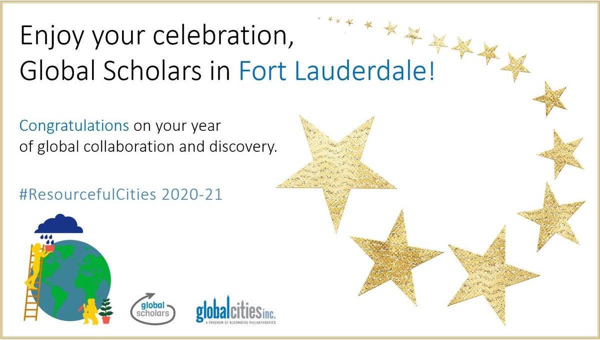 Around the world, Global Scholars students and educators are participating in local celebrations to mark a year of global discovery. Tonight, we join families in Fort Lauderdale <a href="/browardschools/">Broward County Public Schools</a> in saluting student creativity and collaboration! #ResourcefulCities