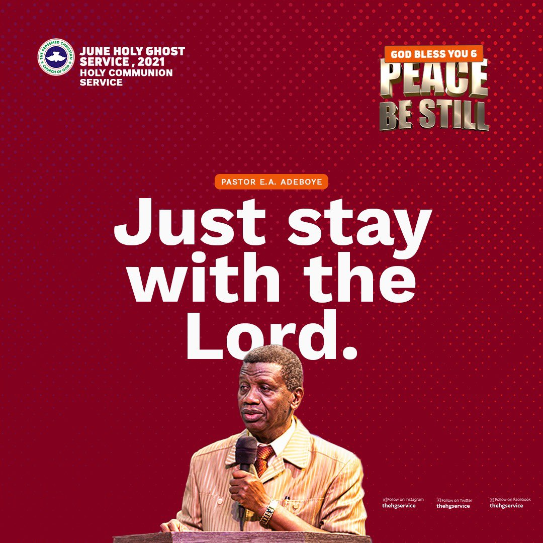 PastorEAAdeboye's tweet photo. #PeaceBeStill https://t.co/3H8IeVbG5S