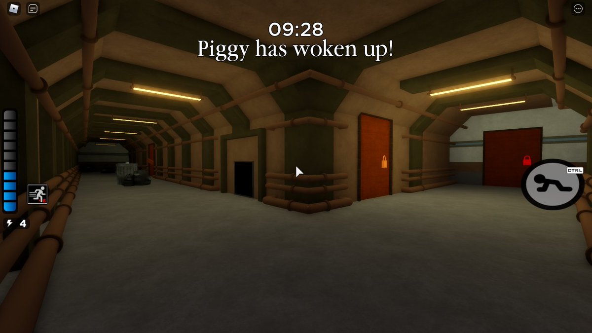 Roblox Piggy gameplay image shared on X Roblox Piggy gameplay scene shared on X, showing a corridor and an in-game countdown