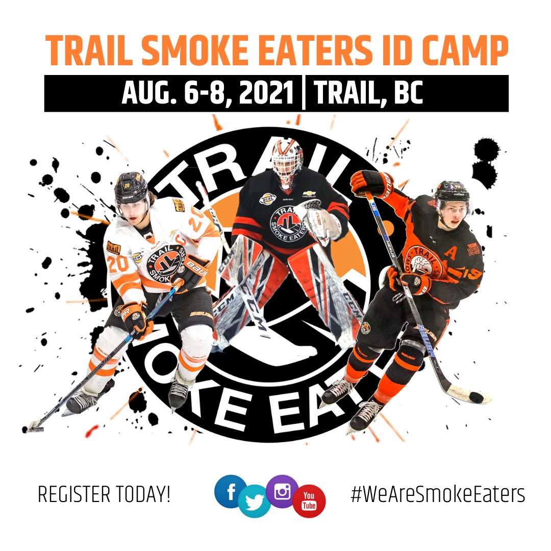 📢 Trail Smoke Eaters ID Camp
🗓️ August 6-8, 2021
🗺️ Trail Memorial Centre
ℹ️ trailsmokeeaters.com/camps/tse-id-c…