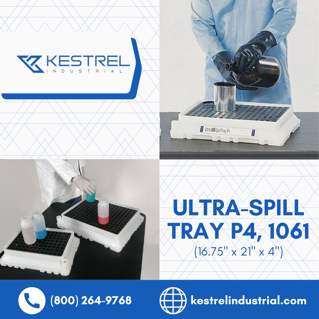 KestrelEnviro's tweet image. Countertop spill containment tray safely stores bottles, beakers, and other labware. It features a built-in pouring spout to conveniently remove spills.

Check this product here: kestrelindustrial.com/spill-tray-p4-…

#kestrelindustrial #ultratech #spilltray