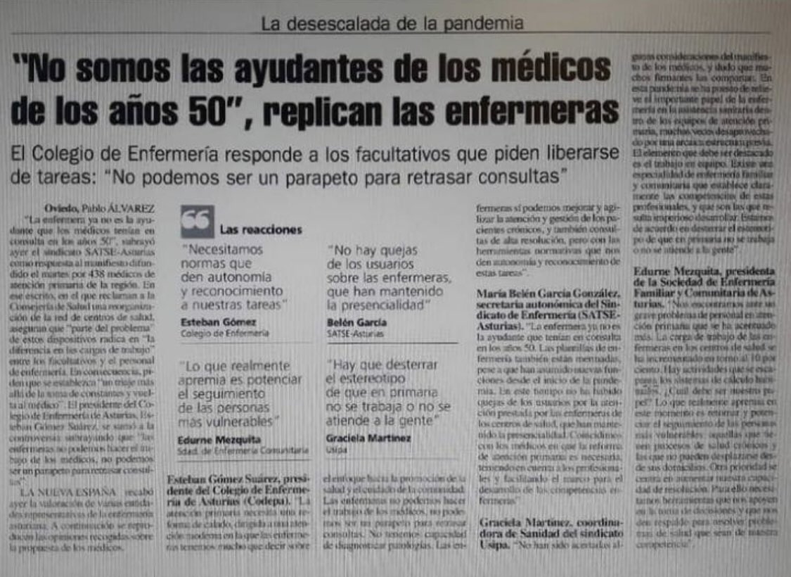 Que en los tiempos que corren aún tengamos las enfermeras que aclarar esto me hace pensar que algo hacemos mal como colectivo a la vez que me cabrea enormemente... #enfermera #nurse #nursing