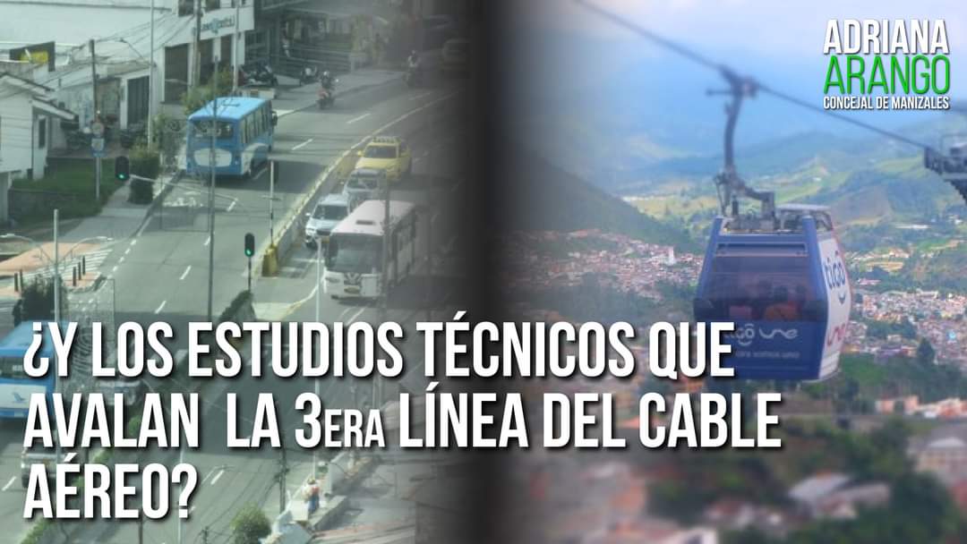 AdriArango67's tweet photo. #DesdeElConcejo 
Como concejal de esta ciudad, tengo la responsabilidad de conocer los últimos estudios técnicos que soportan la viabilidad de la tercera línea del #CableAéreo para #Manizales. https://t.co/ARVGyDNYsS