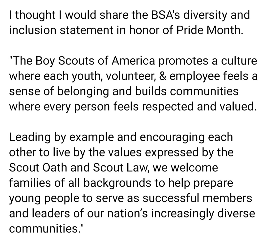 Illowa_Sct_Rch's tweet photo. #allaboutscouts #diversity #inclusion #bsa #bsanews #buildingcommunity
#nonbinary #pride #pridemonth #happypride #lgbtqia #lgbtqiaplus #lgbtqiapride #scoutsbsa #boyscouts #cubscouts #scoutmein #bsa #scouts #illowacouncil #illowacouncilbsa #progresspride #scoutingisforeveryone https://t.co/dD8dI5L3QJ