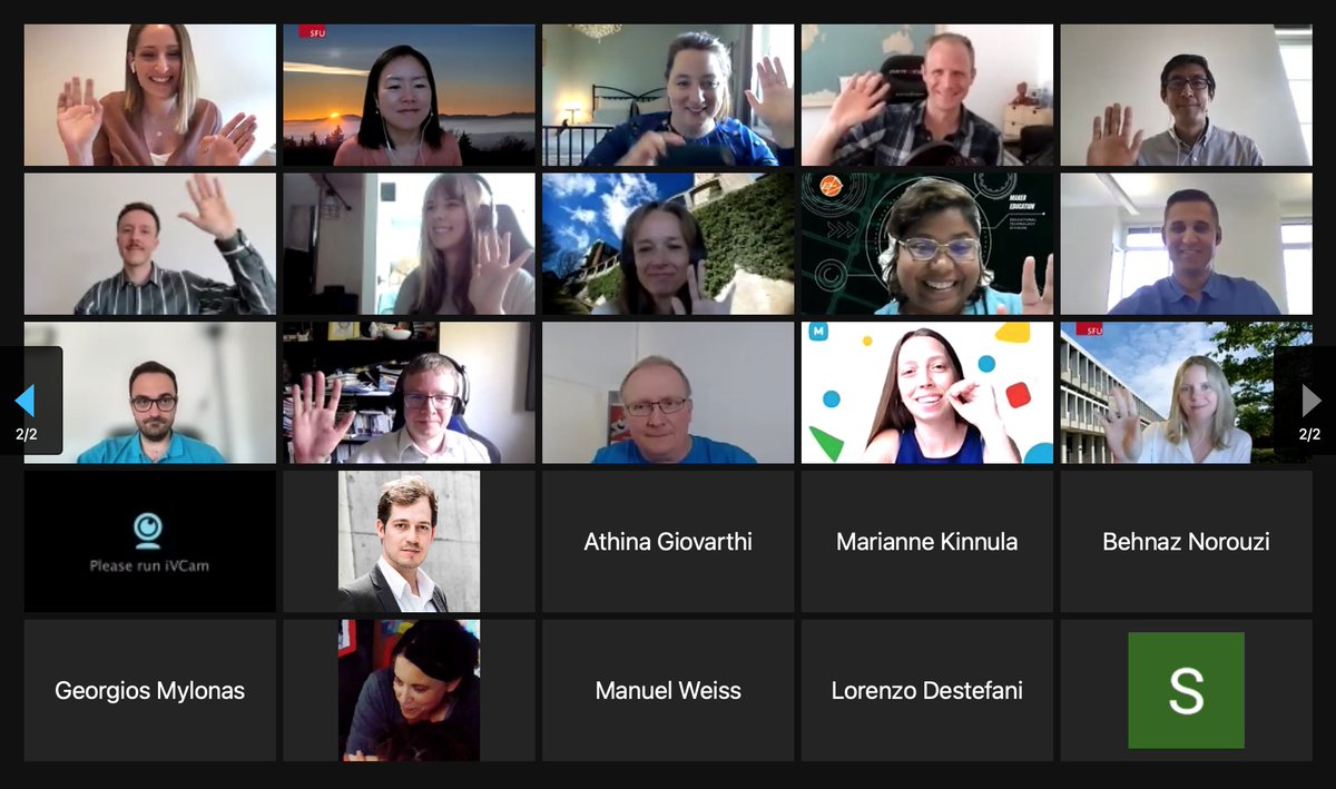 MakeEd_EU's tweet photo. And last but not least, a picture of some of the friendly faces of our wonderful community. Hope to see you all in person next year, and keep an eye on the ACM Digital Library as the conference proceedings will be published soon. 👋  #FabMake2021 #FabLearn #MakeEd https://t.co/dpaEvvtji6