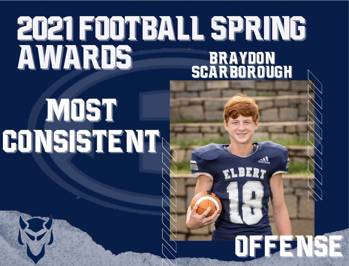 ElbertFootball's tweet photo. Congratulations to @braydonQB1 for being the Most Consistent Offensive player this spring! https://t.co/cBcbC67MBI