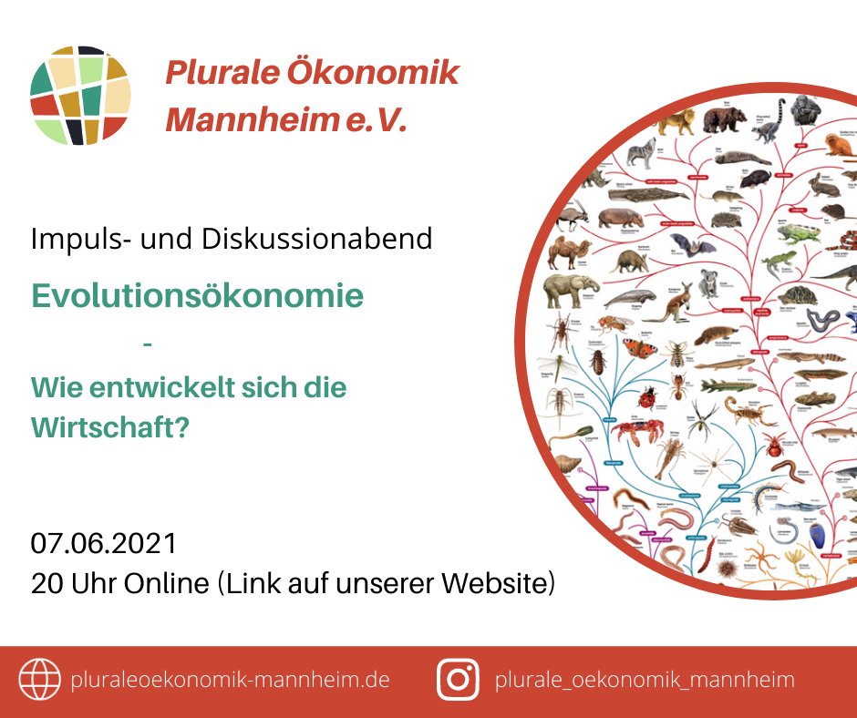 MaOekonomik's tweet photo. Am Montag (7.6) tauchen wir zum letzten Mal in diesem Semester in eine neue Denkschule ein: Evolutionsökonomik.

Wir freuen uns über jeden Mitentdecker, zu uns findest du via https://t.co/NG4f8Gh3Kq https://t.co/HPwJh6rXNy