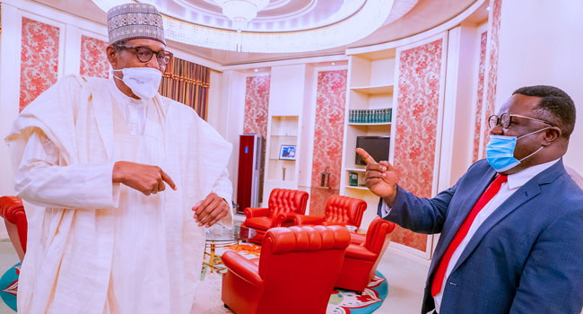 channelstv's tweet photo. JUST IN: Ayade Pays First Visit To Buhari As APC Governor
https://t.co/kUUfh5ac67 https://t.co/5n2ocwLlpw
