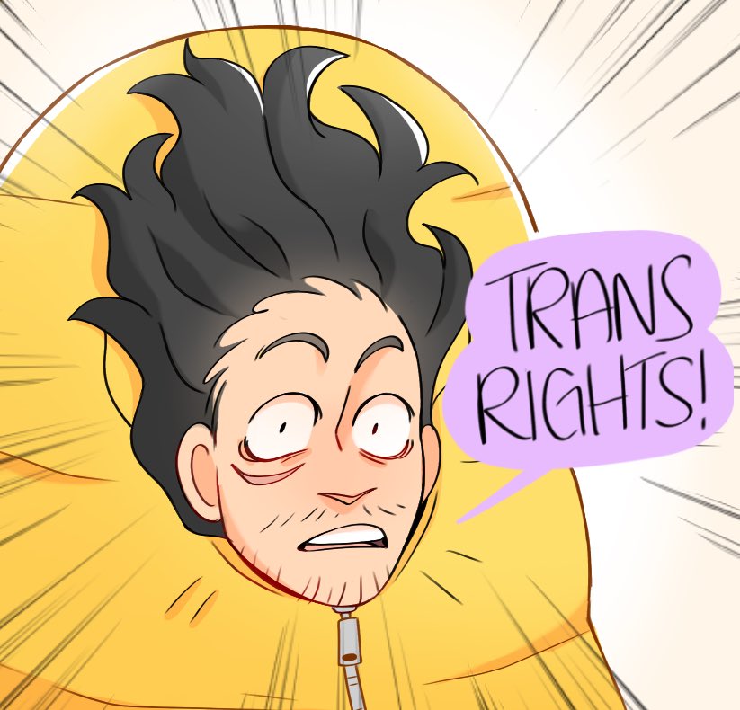 nartothelar's tweet photo. eraserhead says trans rights! #bnha https://t.co/niIPcLkovf