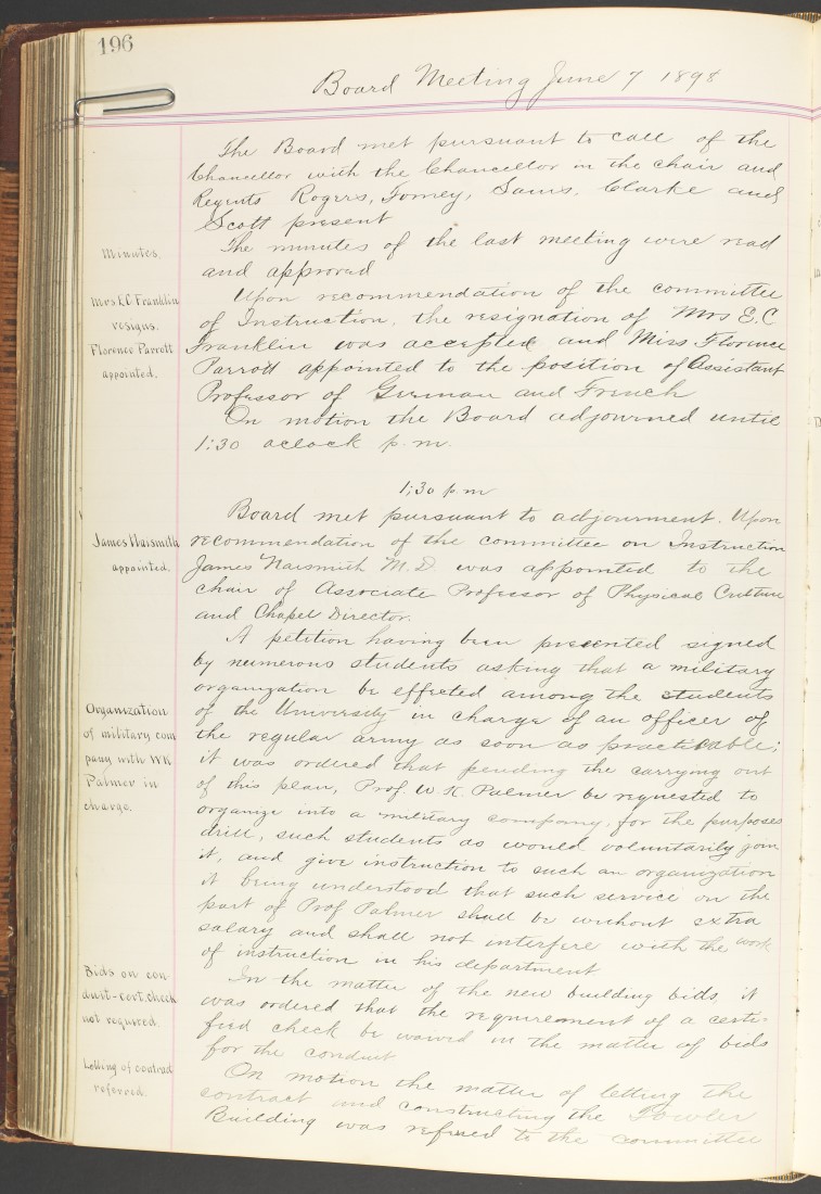 kulibraries's tweet photo. #KUtbt: In June 1898, James Naismith was appointed to his first faculty position at the @UnivOfKansas as "Associate Professor of Physical Culture & Chapel Director." The @KUHoops program also began in 1898 with Naismith as the team's coach.
.
Learn more ➡️ https://t.co/vHPfJdcCc3 https://t.co/3uXG78nceX