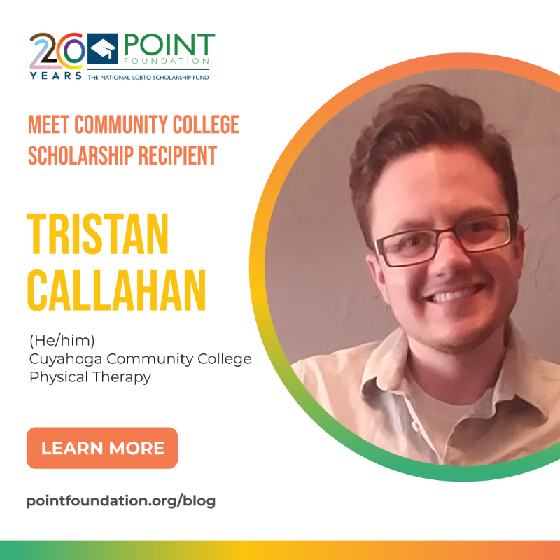 PointFoundation's tweet photo. "If you keep slamming your head into the same wall for long enough, sometimes the bravest thing you can do is leave it behind and look for another path."  Learn more about #PointCommunityCollege Scholarship recipient Tristan Callahan in the latest Meet The Scholar series!