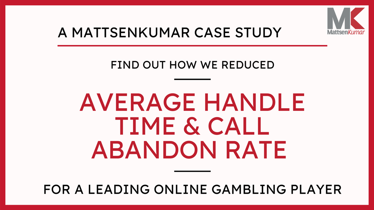 Controlling AHT and reducing Call Abandon Rate can have a positive impact on CX.

This Case Study illustrates how reducing AHT helped an online gaming site offer a quality Customer Experience. 

zcu.io/dUaI 

#CX #Outsourcing