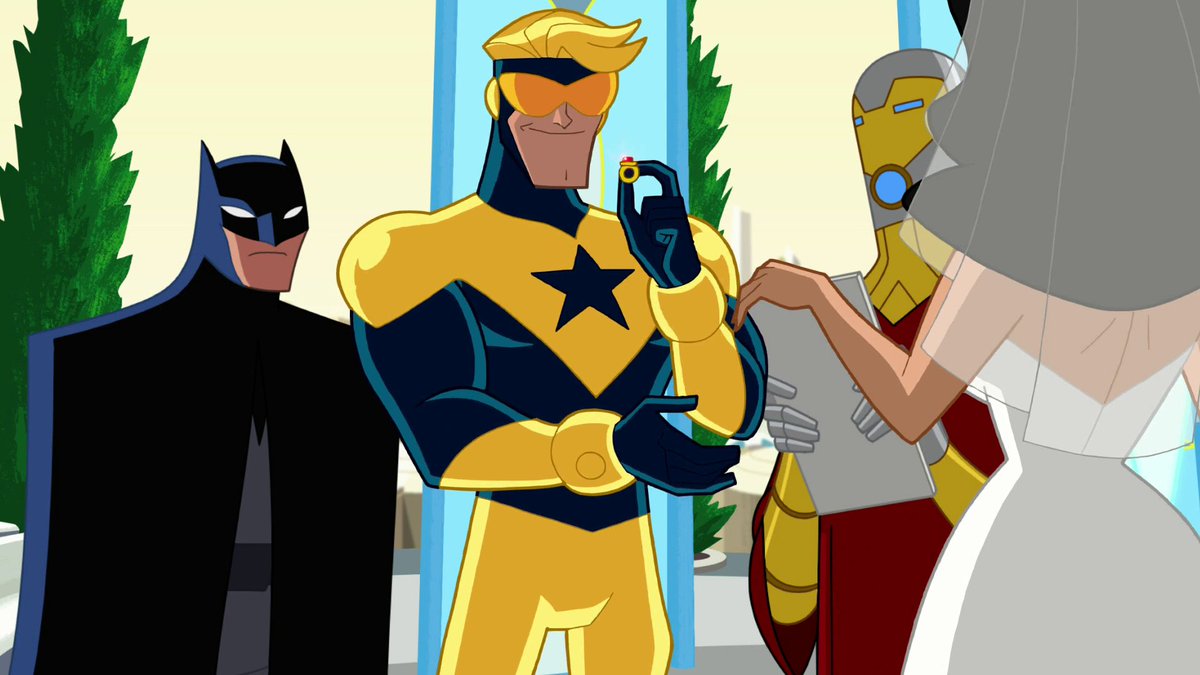 worldsfinest's tweet photo. Gone before its time, the final Justice League Action episode, "She Wore Red Velvet," debuted on this day (June 3) in 2018. While a fun Booster Gold tale to wrap with, this series clearly had many more stories to tell. If you haven't, check it out! #JLAction #JusticeLeagueAction https://t.co/lA0roVx3mO