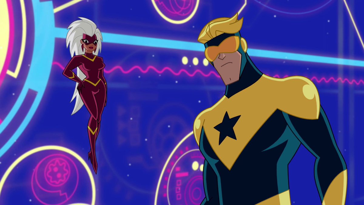 worldsfinest's tweet photo. Gone before its time, the final Justice League Action episode, "She Wore Red Velvet," debuted on this day (June 3) in 2018. While a fun Booster Gold tale to wrap with, this series clearly had many more stories to tell. If you haven't, check it out! #JLAction #JusticeLeagueAction https://t.co/lA0roVx3mO