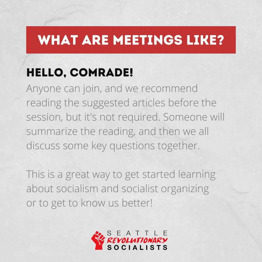 We are excited to announce that our Socialist Summer School is starting in 2 weeks! From June 17th-July 15th we'll be meeting every Thursday at 7pm on zoom to learn about Socialism and why it is so relevant and important today! 
#Socialism #SummerSchool #Seattle #Marxism