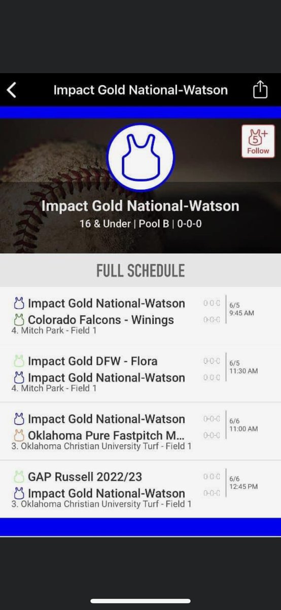 this is my triple crown OKC pool schedule. <a href="/IGPremier23/">Impact Gold National</a> <a href="/GriffonSoftball/">Griffon Softball</a> <a href="/OCeaglesSB/">OC Softball</a> <a href="/TexasTechSB/">Texas Tech Softball</a> <a href="/BaylorSoftball/">Baylor Softball</a> @NOC_JetsSB