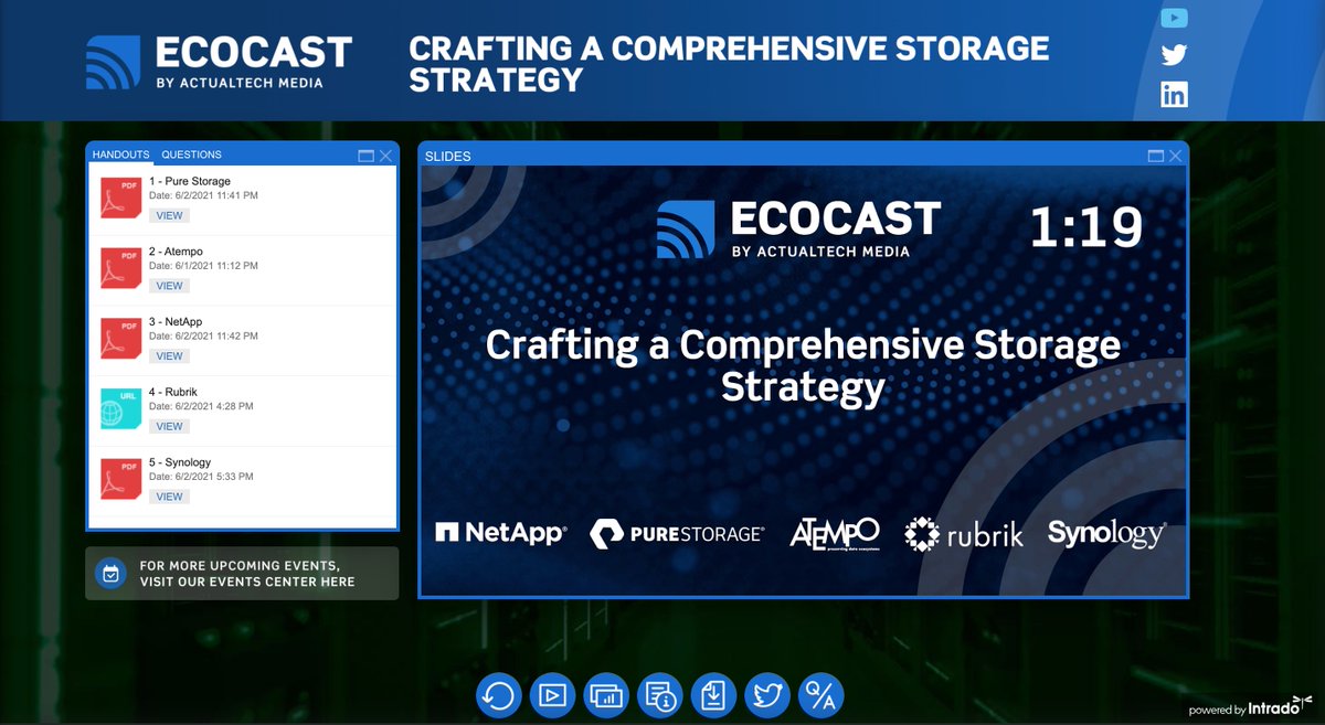 davidmdavis's tweet photo. Excited to have the awesome Mr @jasemccarty of @PureStorage as the first presenter on today's EcoCast covering Crafting a Comprehensive Storage Strategy #ATMEcoCast by @actualtechmedia --> https://t.co/0NOnY0joqp https://t.co/s7EUxmz8dK