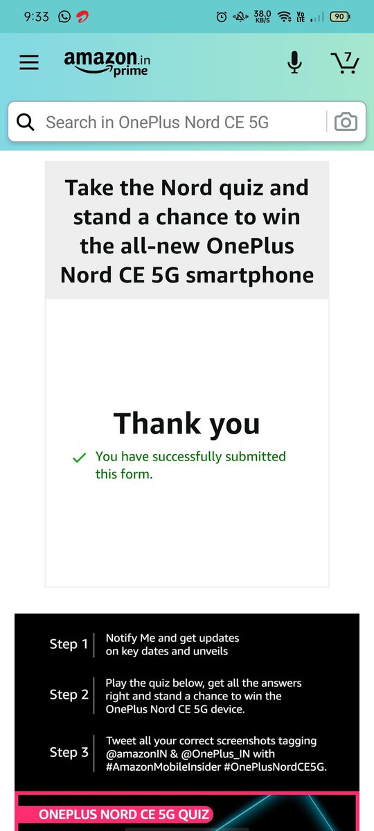 inakaass's tweet photo. Join and win the all new #OnePlusNordCE5G by playing #amazoninsider with @amazonIN and @OnePlus_IN
@ZakiAli1203 @frozen_kitkat @PanjabiRoshni https://t.co/qIEUsm0f4m