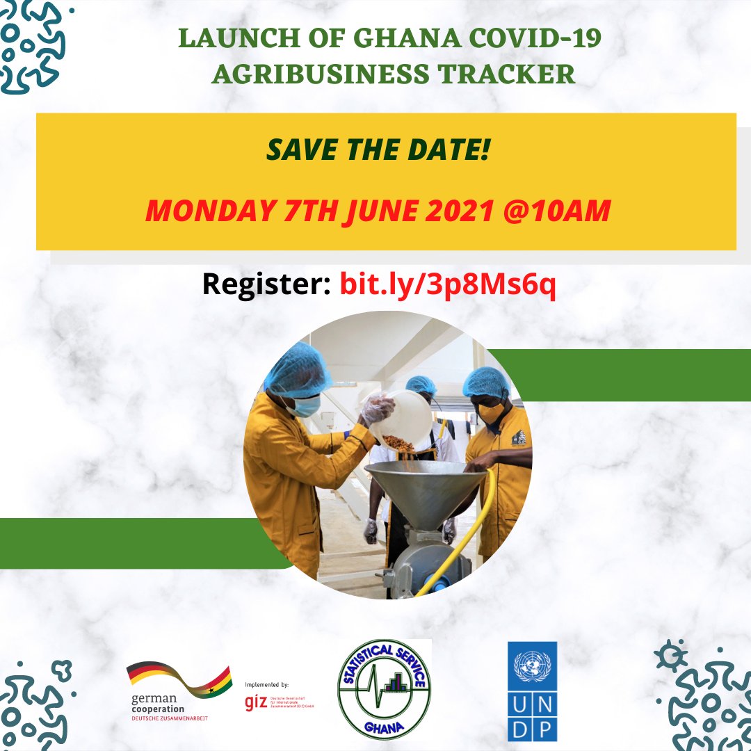 UNDPGhana's tweet photo. #COVID19 affected almost all sectors of the economy &amp; the agribusiness sector- an important part of the economy has not been left out. 

Join us to launch results of our #AgriBusinessTracker with our partners @StatsGhana &amp; @GovIDGhana on June 7.

Register➡️https://t.co/CXPmNyfcLA https://t.co/jt6QfAEhg7