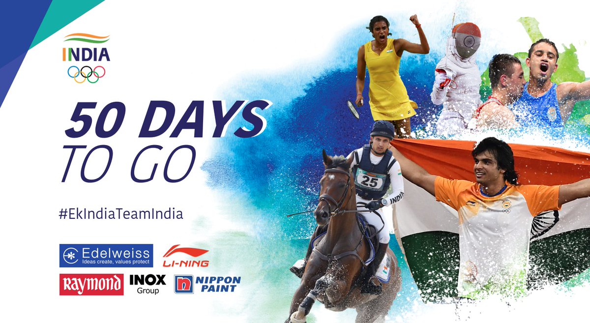 WeAreTeamIndia's tweet photo. #HumHongeKamyab 
Today marks 5⃣0⃣ days until the Opening Ceremony of the #Tokyo2020 @Olympics 🗼🇯🇵🎇

#WeAreTeamIndia🇮🇳 #StrongerTogether #50DaysToGo
@SonySportsIndia https://t.co/1eZLDI2UXK