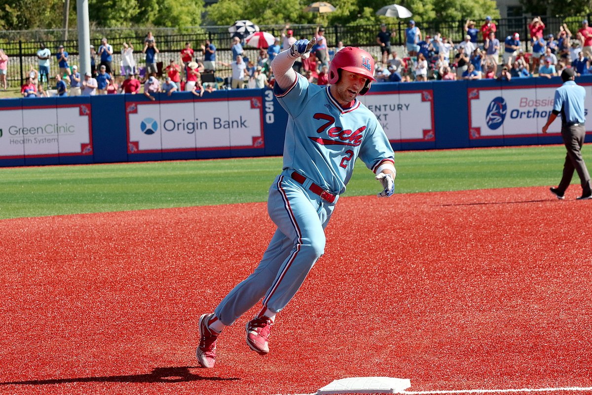 kanemcguire's tweet photo. Fun Fact. 

LA Tech will be one of only 12 teams in the country (and one of only two non-P5) to play postseason in football, men's basketball and baseball. 

#Compete 🏈🏀⚾️ https://t.co/IkDXlTNfJf