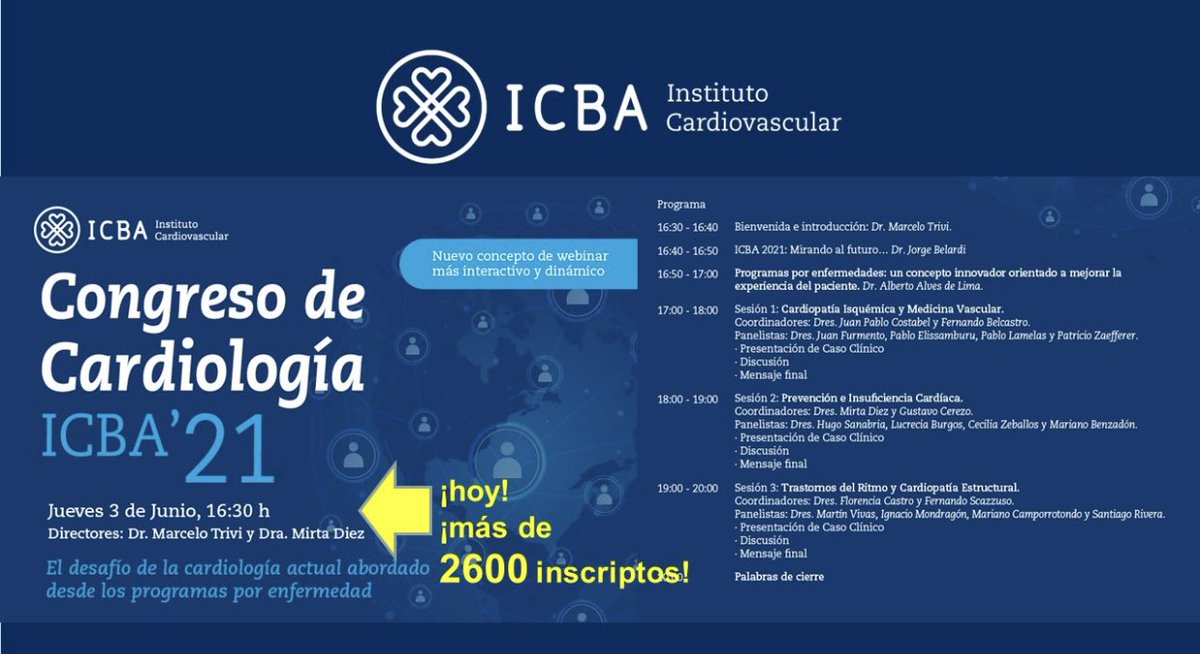 Hoy, congreso ICBA 21. Los esperamos!!