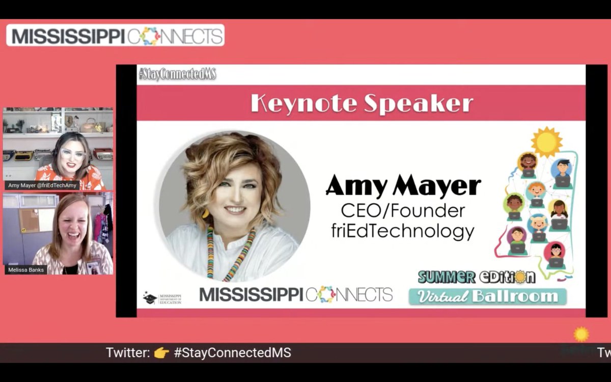 mrsfailsfam's tweet photo. I missed you live @friEdTechAmy this morning, but I wanted to let you know I'm cheering for you during lunch! #mississippiconnects #StayConnectedMS https://t.co/BxTUCBjDqZ