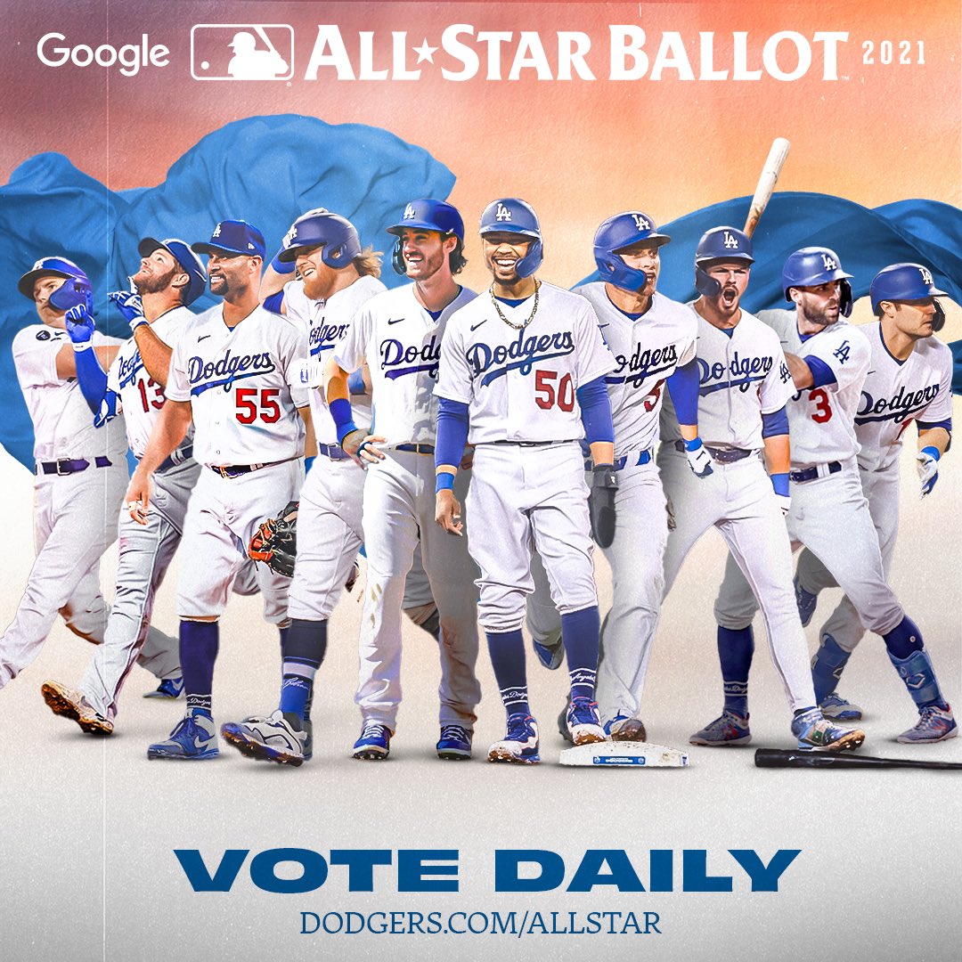 Los Angeles Dodgers on X: Get the boys in blue to the @AllStarGame! Vote  up to five times a day on    / X