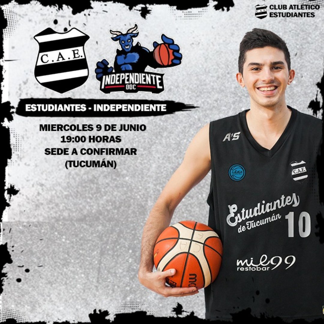🏀🦓¡Se juega en Tucumán!🦓🏀
.
📌#LigaArgentina
.
📆7 de junio
🆚<a href="/CADNORTE/">Club Deportivo Norte</a>
⏰20:00 
.
📆9 de junio
🆚<a href="/IndeNuestroClub/">IndeNuestroClub</a>
⏰19:00
.
❌Sin público
.
🏟️Sede a confirmar
.
🦓#VamosCebras #TucumánEnLaLigaArgentina