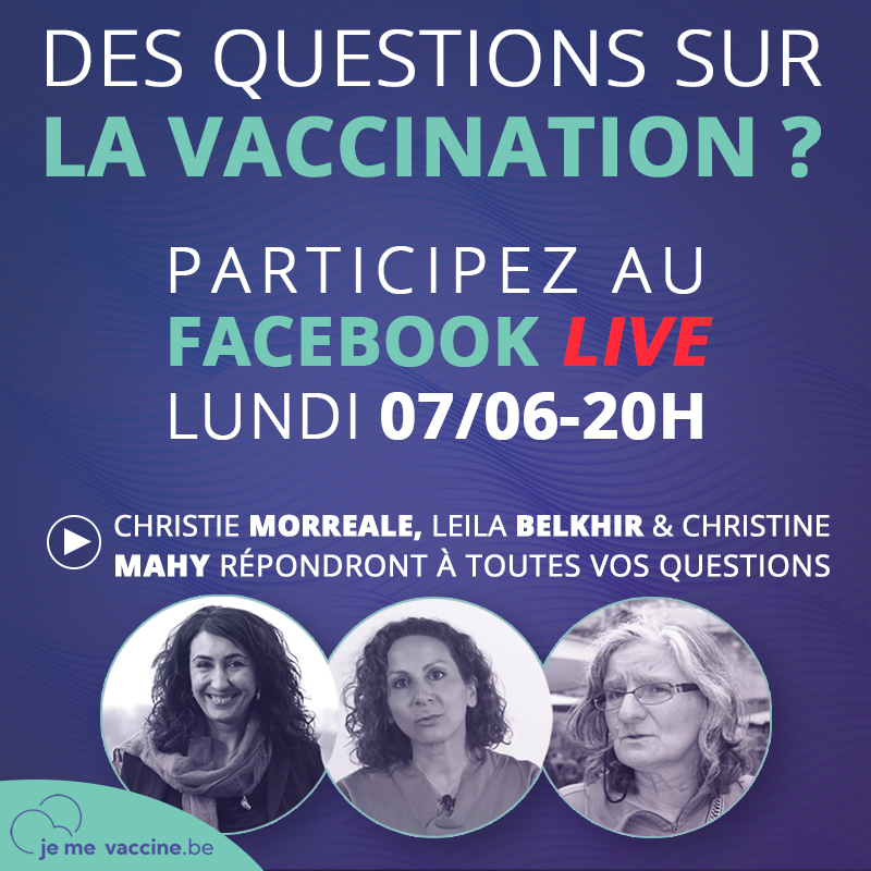christiemorreal's tweet photo. ❓Vs hésitez toujours à vs faire vacciner?
🤔Vs vs posez de légitimes questions?
Avec @leilabelkhir, infectiologue aux @ClinUnivStLuc & @MahyChristine, secrétaire générale du #RWLP, ns y répondrons ce 7 juin, 20h.
Un trio féminin pour vous aider à dissiper vos doutes. https://t.co/Y4QNM3RhOX