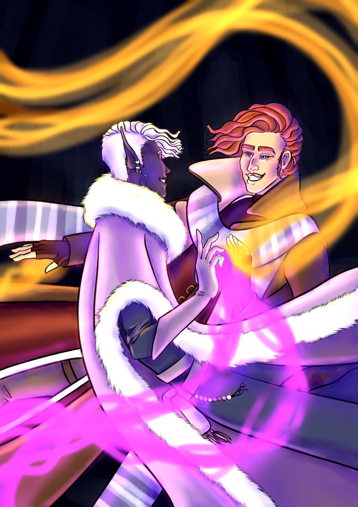 CaliebeA's tweet photo. Critical Role Campaign 2 has brought me a lot of joy, a lot of friends, sparked my creativity, and sent me through every single emotional high and low. 

For this special #ThrowbackThursday here is some of the art it’s inspired from me! 

#criticalrolefanart https://t.co/8PGwbh2OVw