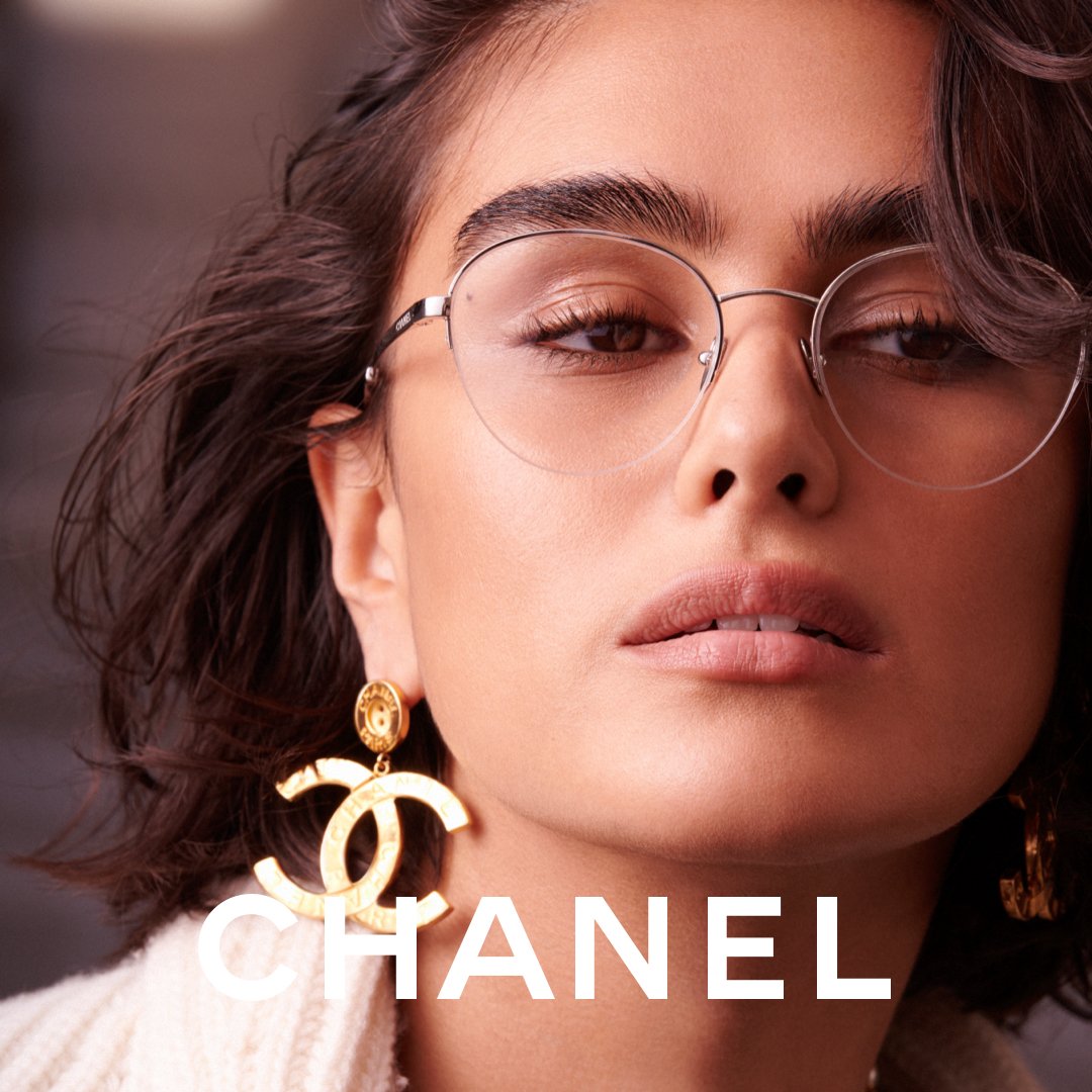 CHANEL on X: Easy to wear — eyeglasses are adorned with CHANEL's lettering  in silver or gold metal. Jill Kortleve for the CHANEL 2021 Eyewear  campaign. Glasses from the CHANEL 2021 Eyewear
