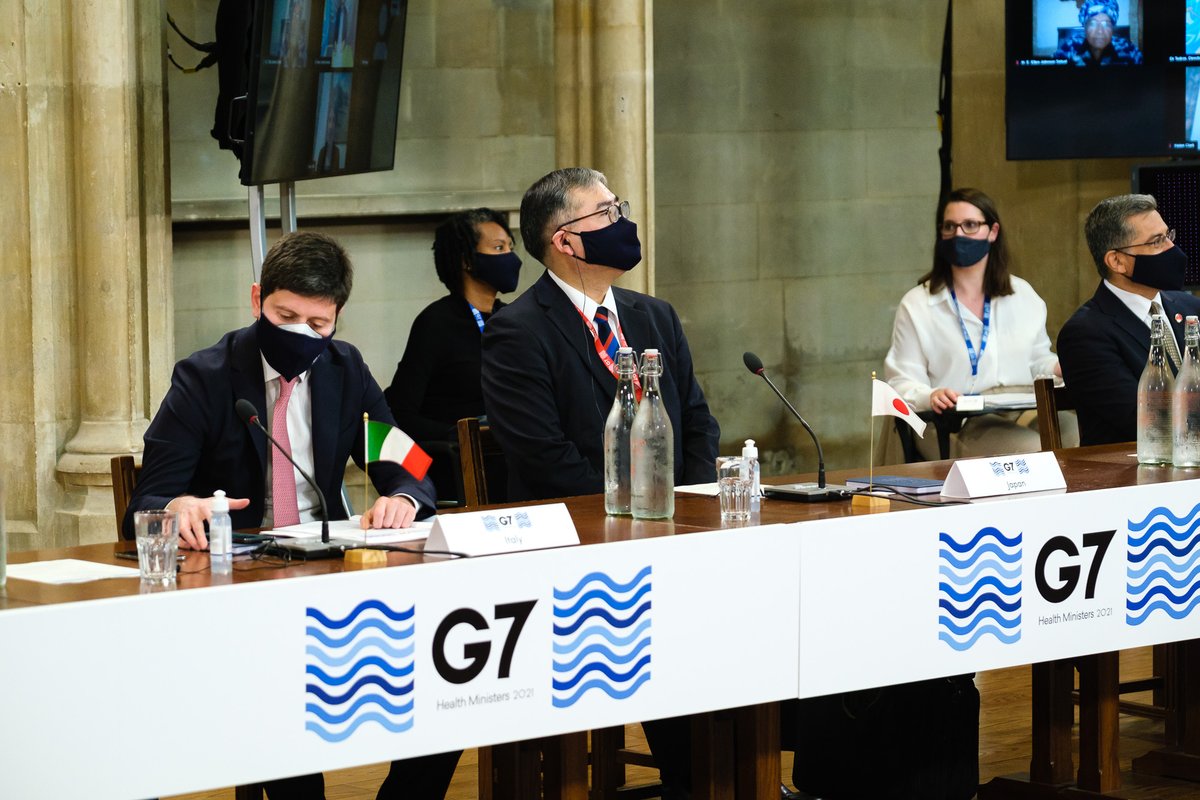 Health Secretary Matt Hancock meeting with G7 counterparts in Oxford today at the G7 Health Ministers' Meeting.