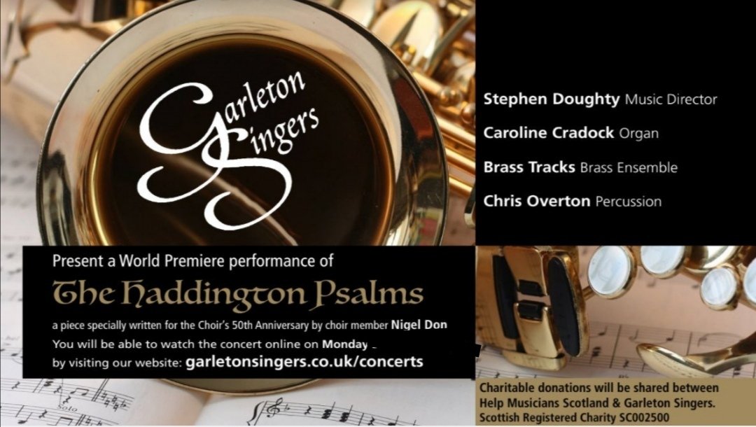 SJTDoughty's tweet image. After a small delay @GarletonSingers are launching their World Premiere this coming Monday, 7th June, 8pm. Visit the Choir's website to find the link garletonsingers.co.uk/concerts Lots of big brass, big choral chords, twinkly organ and clashing cymbals! 😃🎵🎺🎹