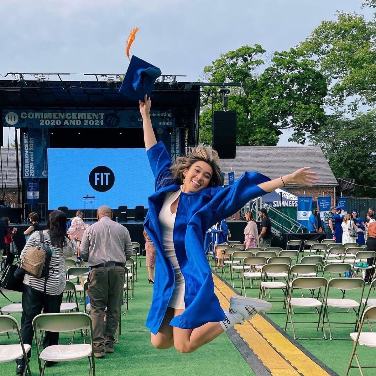 FIT's tweet photo. Happy Day Two of FIT's in-person commencement exercises at Central Park! Our grads continue to bring the sunshine regardless of the rain.
Remember to share your posts using #FITGrad. 🎓 https://t.co/vbQ94pahez