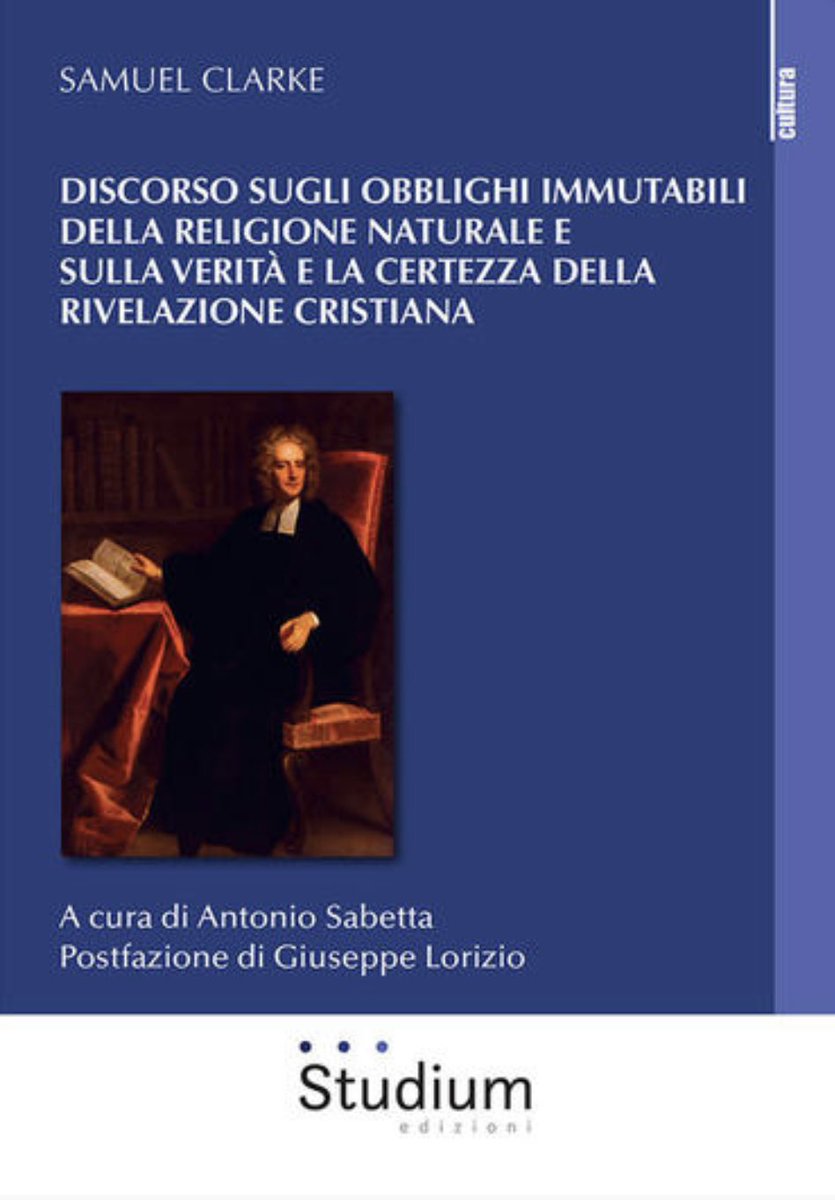 +++NOVITÀ della Settimana+++
Presentiamo il #libro Discorso sugli Obblighi Immutabili della Religione Naturale e sulla Verità e la Certezza della Rivelazione Cristiana a cura di A.Sabetta e postfazione G.Lorizio

Per info👉🏻 edizionistudium.it/libri/discorso…