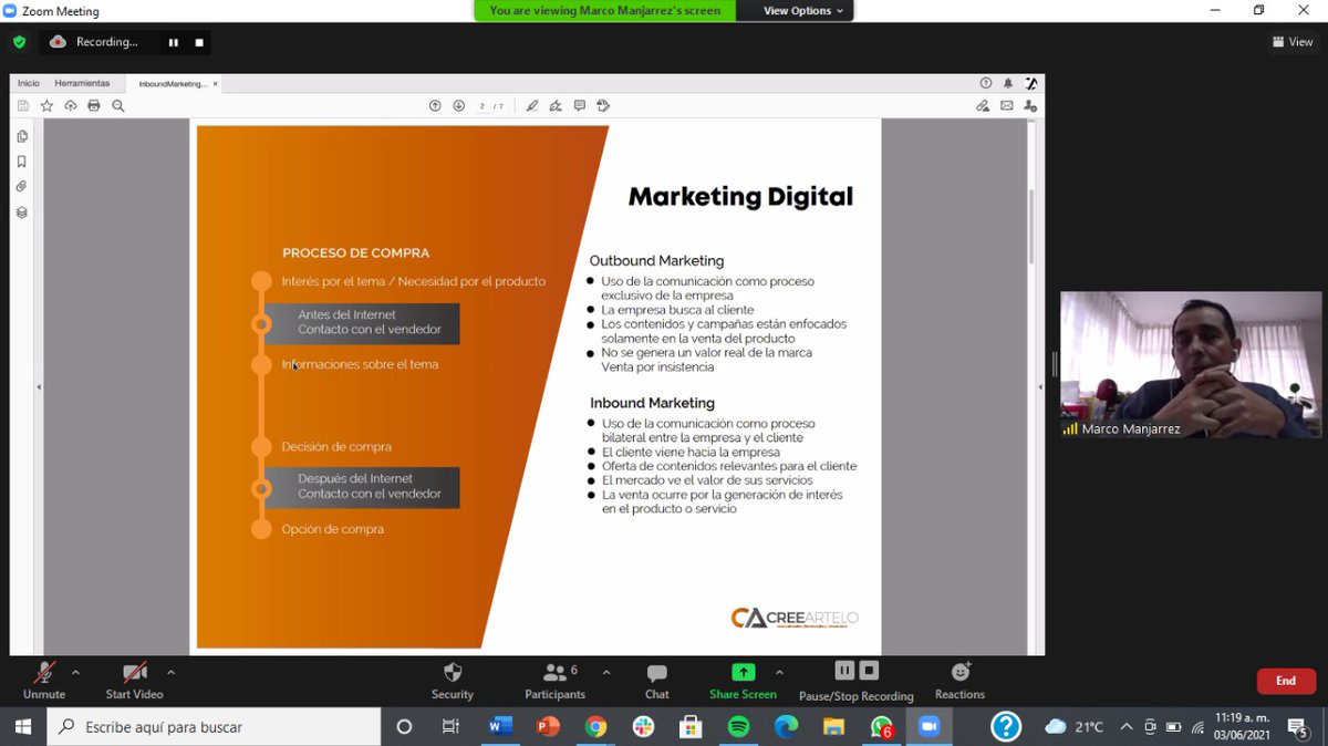 El día de hoy tuvimos nuestra sesión de Inbound Marketing  con Marco Manjarrez CEO de  Creeartelo.
Muchas gracias por todo tu conocimiento y tiempo. 
Seguimos avanzando en nuestro programa de Incubación. 
#BEAT #incubación #Balero #IJALTI